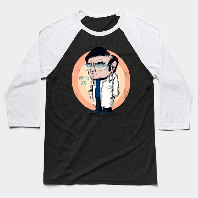 Dr Now Baseball T-Shirt by LVBart